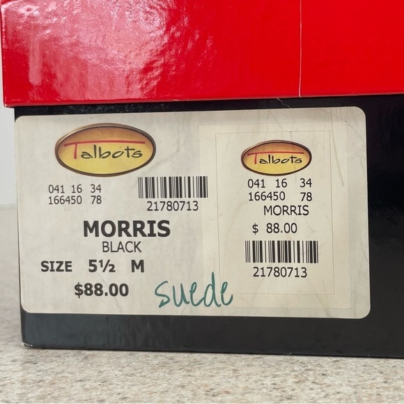 Talbots Morris Suede Tassel Front Leather Mules Black Size 5.5 - Picture 7 of 7